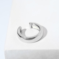 Серьга &laquo;Кафф&raquo; роспись, цвет серебро