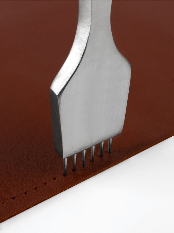 Набор строчных игольчатых пробойников для кожи (3шт цена за наб) шаг 4мм серебряный АУ