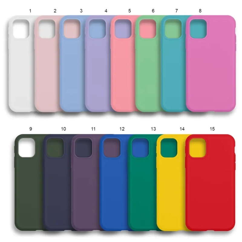 Чехол iPh 11 Pro matte 1.5mm цветные