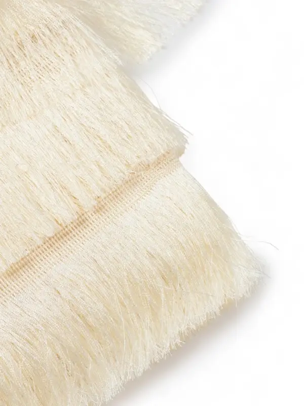 Бахрома одинарная, 6,5 см, 20 м&plusmn;0.5, цвет молочный