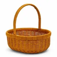 Корзина пластик 34 х 27 х 13 см, ручка20 см металл карскас коричневый