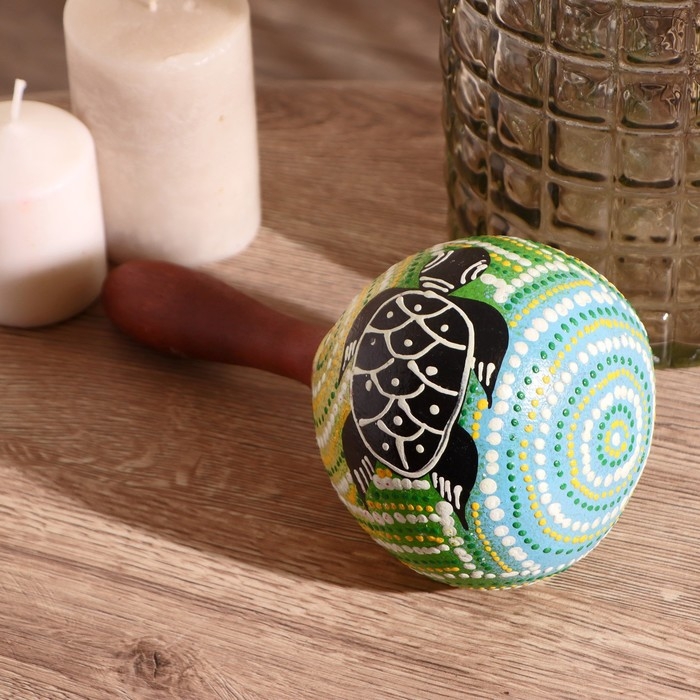 Сувенирный музыкальный инструмент "Маракас" 11х22х11 см МИКС цветов