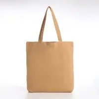 Сумка-шопер без застёжки, из текстиля, цвет бежевый