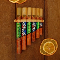 Сувенирный музыкальный инструмент "Флейта Пана" 1,5х15х8,5 см МИКС