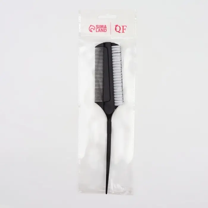 Расчёска для окрашивания, с хвостиком, 23&times;4 (&plusmn;1) см, чёрная