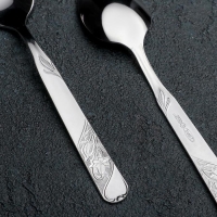 Ложка чайная &laquo;Эконом&raquo;, h=14,5 см, толщина 1,5 мм, цвет серебряный