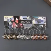 Брелок металл "Пчела" МИКС 4х3,5 см