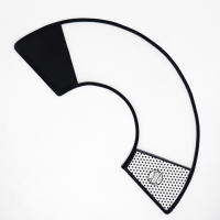 Ветеринарный воротник №1, обхват шеи 37-44 см, высота 22 см, чёрный