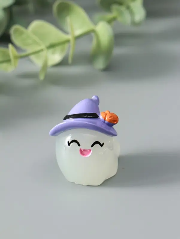 Сувенир эпоксидная смола флюоресцентный "Хэллоуин" набор 4 шт 5х5х3,5 см