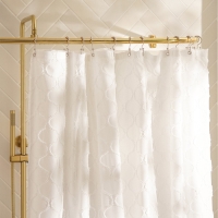 Штора для ванной двойная &laquo;Ла Каса&raquo;, с люверсами, 200&times;200 см, полиэстер, полиэтилен, белая