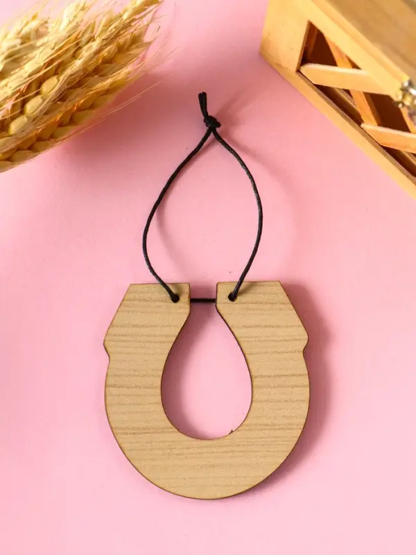 Подкова "На счастье и удачу",7х7см, береста