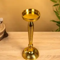 Подсвечник "Силуэт" 13х13х36 см, алюминий, цв. золото