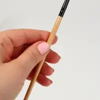 Кисть для макияжа, скошенная, 18 (&plusmn; 1) см, бежевая