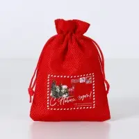 Мешочек новогодний подарочный с термонаклейкой &laquo;Письмо&raquo;, 10 х 14 см +/- 1.5 см