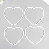 Основа для изготовления ловца снов пластик &laquo;Сердце&raquo;, металл, 14.5 см