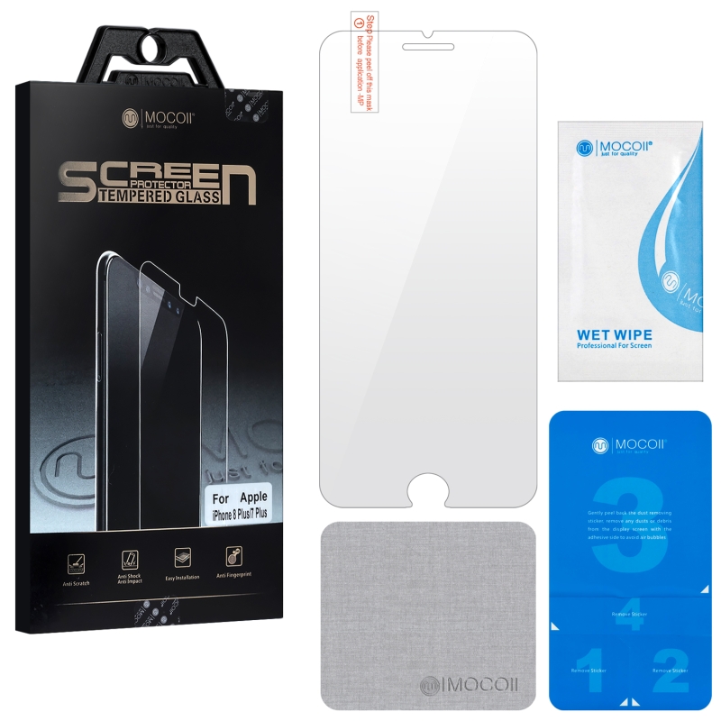 Защитное стекло iPh 7/8 plus 0.33mm 2.5D Mocoll