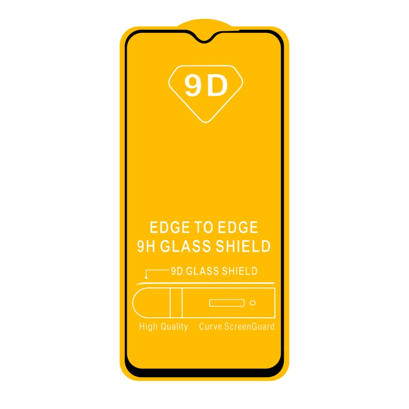 Защитное стекло Xiaomi Redmi 9T/Poco M3 с рамкой 9H Full Glue без упаковки (25 шт./уп.)