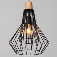 Светильник "Крит" 1х40Вт Е27 черный/коричневый 30х30х42(142)см