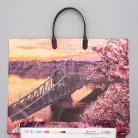 Пакет "Дунай", полиэтиленовый с пластиковой ручкой, 38 х 34 + 3 см, 90 мкм