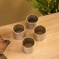 Кольца для салфеток (набор 4 шт) алюминий 15х12,5х5 см