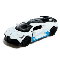 Машина металлическая RACE,1:32, инерция, свет и звук, МИКС