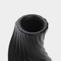 Ваза настольная керамика "Пласидо" 18х8 см, чёрный
