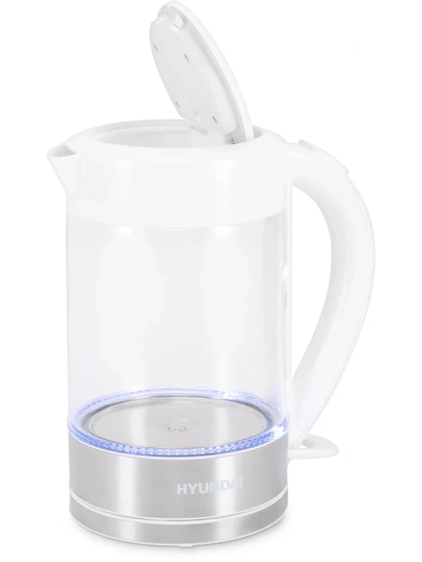 Чайник HYK-G9990 1,5л 2000Вт белый (стекло)