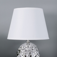 Настольная лампа с абажуром RISALUX &laquo;Шади&raquo;, Е14, 40 Вт, хром, 23&times;23&times;32 см