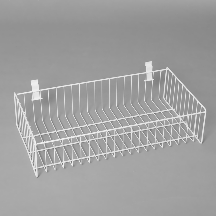 Полка-корзина для экономпанелей, 60&times;30&times;15 см, цвет белый