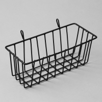 Корзина на сетку, 23&times;9&times;10 см, цвет чёрный
