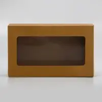 Упаковка для продуктов, крафт с окном, 23&times;14&times;6 см, 1.9 л