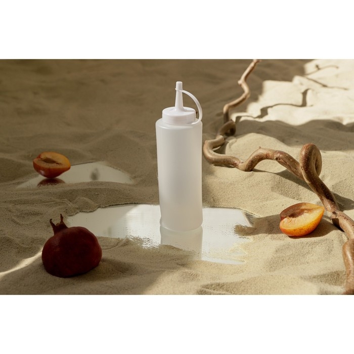 Бутылка для соуса Доляна, 350 мл, 5.7&times;18.6 см, пластик, белая