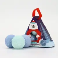 Бомбочки для ванны &laquo;Мишка&raquo;, 3 шт х 40 г, морозная черника, URAL LAB