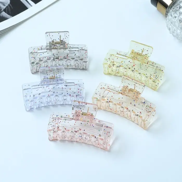 Краб для волос "Айлин" прямой, 6,5 см, микс