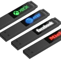 Флешка markBright Black с зеленой подсветкой, 32 Гб