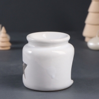 Набор: аромалампа для эфирных масел, мелтсы из воска ароматические &laquo;Звезда&raquo;, белая, 7.5&times;7.5&times;8 см