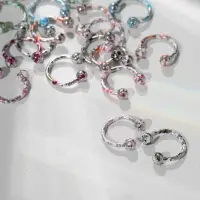 Пирсинг в бровь &laquo;Шарики&raquo;, d=0.8 см, МИКС (фасовка 20 шт.)