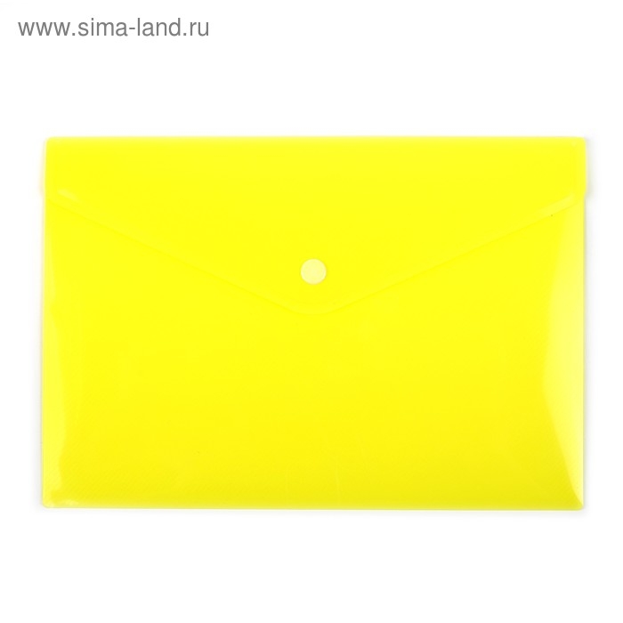 Папка-конверт на кнопке, А5, 180 мкм, Calligrata рифлёная, флуоресцентная, МИКС