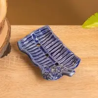 Мыльница "Геккон" керамика, цв. синий, 12х7х3 см