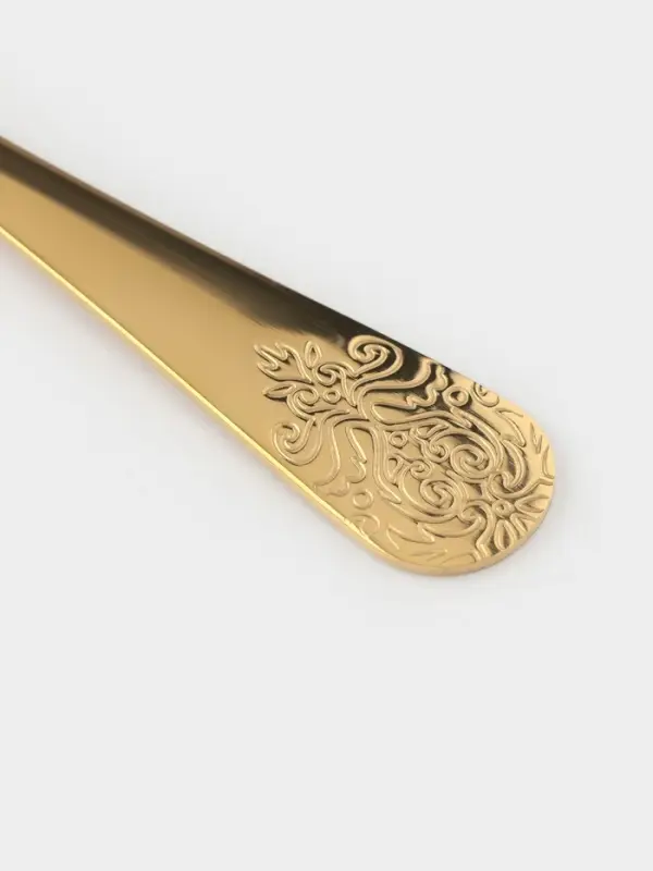 Набор ложек столовых 6 шт "Эмили" 20,5 см, цвет золото