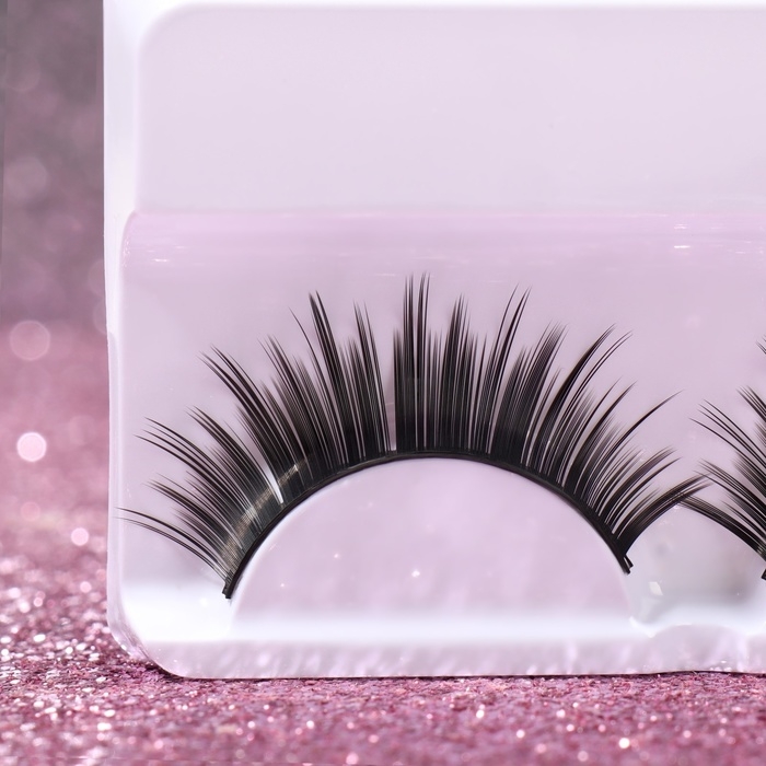 Ресницы накладные &laquo;Пышные лучики&raquo;, 15 мм, без клея, цвет чёрный