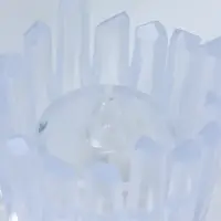 Светодиодная свеча LED "Снежная королева" от батареек 3хLR1130, прозрачный 5,5х5,5х5 см