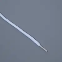 Шнурки для обуви, пара, круглые, d=5 мм, 110 см, белые