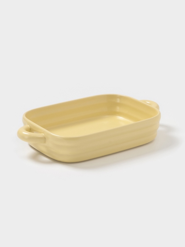 Форма для запекания Доляна &laquo;Зефир&raquo;, 32&times;19&times;6 см, прямоугольная, керамика, жёлтая
