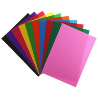 Картон цветной гофрированный Jooydoo, А4, 10 листов, 10 цветов