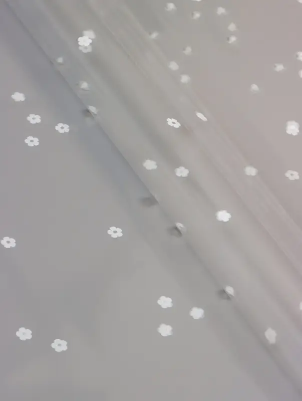 Пленка прозрачная с рисунком &laquo;Бусы&raquo; Белый 0.7&times;8.2&plusmn;5%м