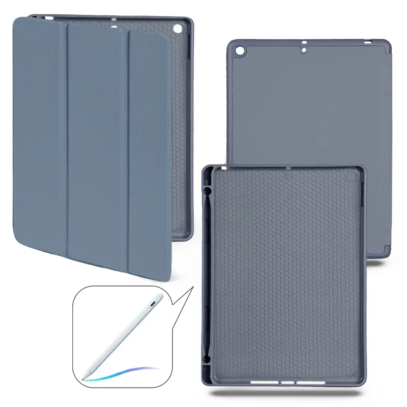 Чехол-книжка iPd 10.2 (2019/2020/2021) Smart case (Pencil) Lavender Grey №5