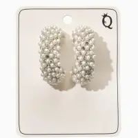 Серьги жемчуг "Россыпь", ссв, цвет белый в серебре