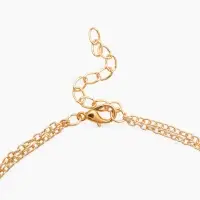 Набор 2 пред-та: пуссеты,кулон "Вишенка со стразинкой", цвет красный в золоте 50+40см. d4