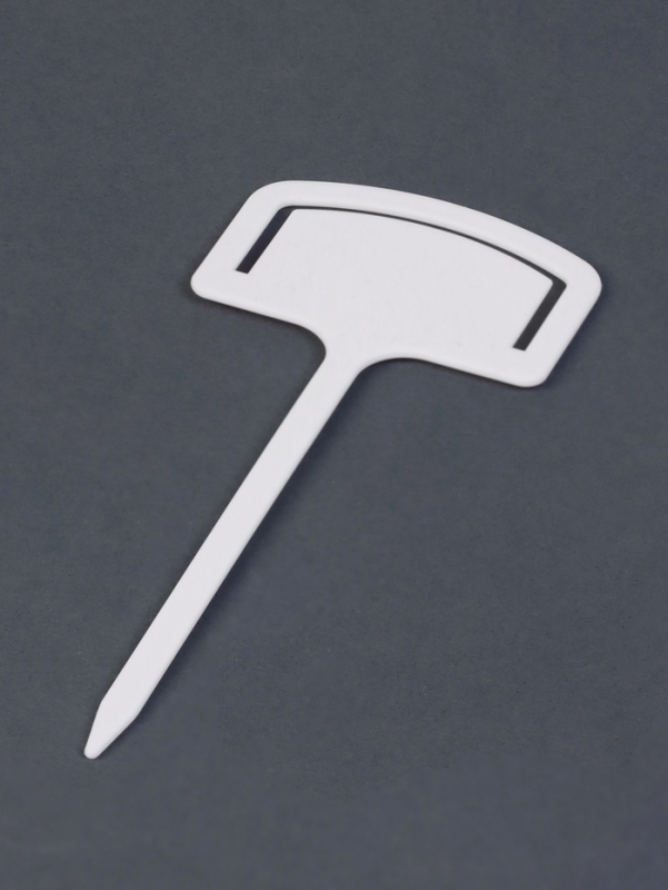 Таблички посадочные, 13 см, набор 20 шт, пластик, белые Greengo